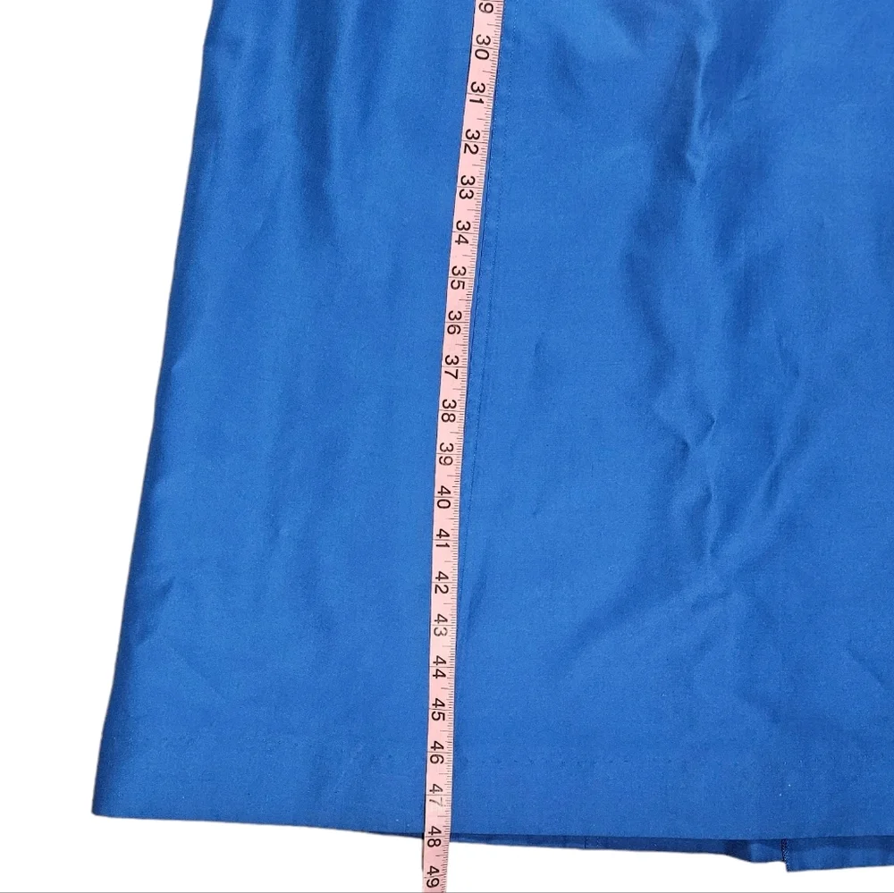 Vintage Sanyo Fashion House Blue 100% Silk Jacket Sz 8 Button Up Coat Japan Made